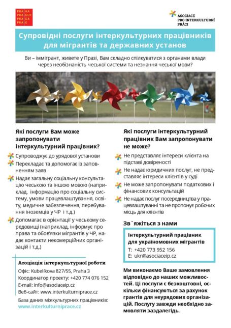 letáček v ukrajinštině